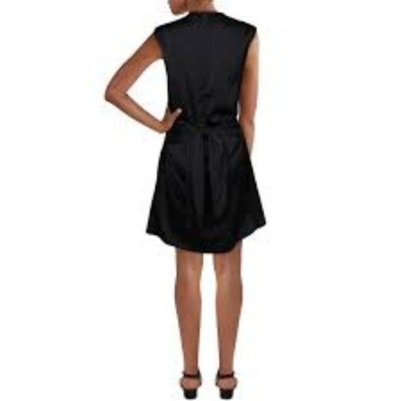 NWT VictoriaVictoria Beckham Womens Tie Waist Drop Waist Midi Dress Sz8 #12 - Picture 2 of 2